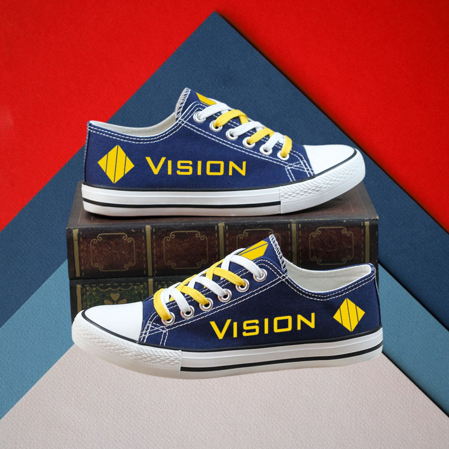 Vision Canvas Low Top Shoes – A Perfect Gift for Superhero Fans Vision Canvas Low Top Shoes – A Perfect Gift for Superhero Fans