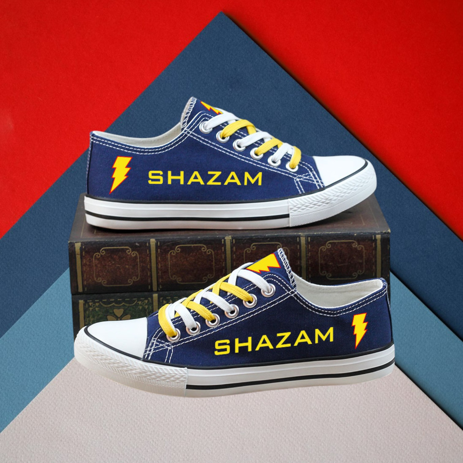Shazam Canvas Low Top Shoe – The Perfect Gift for Superhero Fans Shazam Canvas Low Top Shoe – The Perfect Gift for Superhero Fans