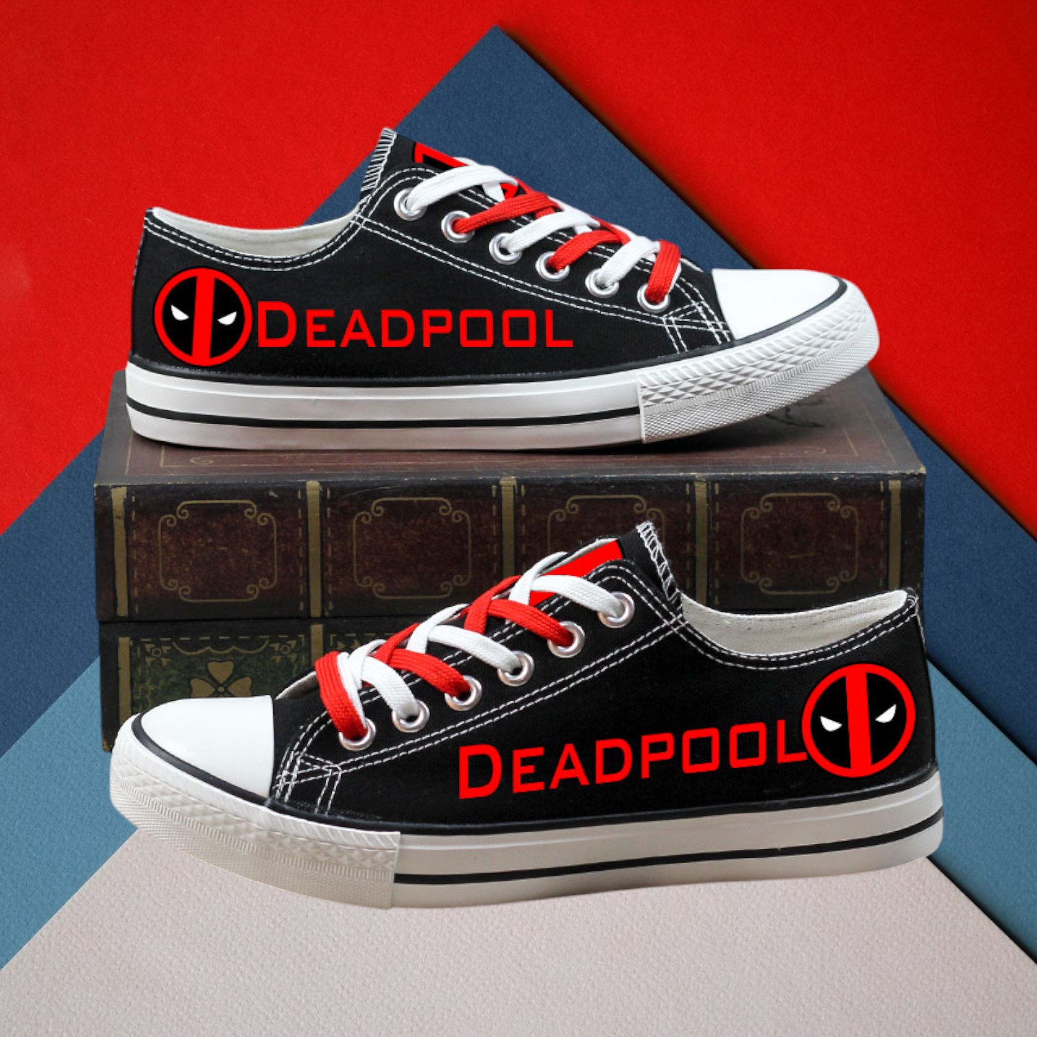 Deadpool Canvas Low Top Shoe – A Perfect Gift for Superhero Fans